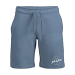 Jack & Jones Shorts Regular Fit Cotton Blended Sweat Shorts for Men, Ashley Blue