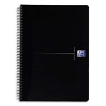 Oxford Cahier Smart Black - reliure spirales A5 180 pages petits carreaux Couvertures pelliculées assorties