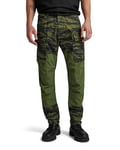 G-STAR RAW Pantalon Cargo 3D Regular Tapered 2.0 Homme ,Multicolore (shadow olive 2L tiger camo D24308-D386-G393), 30W / 30L