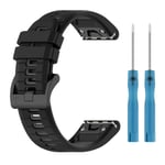 Quick-Release Horizontal Lines Two-Tone Armband Watch Arm för Garmin F