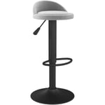 Vidaxl - Tabouret de bar Gris clair Velours Gris clair