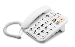 Geemarc PhotoPHONE 110 - Big Button Home Phone with Customisable Photo Memories, Loud Receiving Volume and Speakerphone for Elderly - Hearing Aid Compatible - Low to Medium Hearing Loss - UK Version