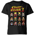 T-Shirt Enfant Personnages 2 Pixels Street Fighter - Noir - 11-12 ans