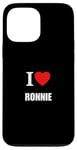 Coque pour iPhone 13 Pro Max Mignon I Love Heart Ronnie Parents Wife Husband Valentine