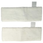 2x Mop Cover for Kärcher 2.863-259.0 Steam Cleaner - white