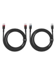 Baseus Cafule USB-C to USB-C 100W.2m 2pcs (red-black gray-black) cable.