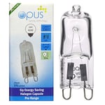 Opus G9 28W = 40W 240V Mains Clear Long Life Eco Halogen Energy Saving Capsule Lamp Dimmable Light Bulb, Warm White