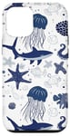 iPhone 13 Ocean Life Whale Shark Coral Reefs Seashell Starfish Phone Case