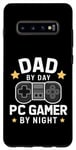 Coque pour Galaxy S10+ Dad By Day PC Gamer By Night Fête des pères pour les papas de jeu