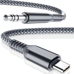 Elebase iPhone 16 15 Pro Max USB C Aux Cable 1.2M,Type C 3.5MM Jack Audio Adapter Auxiliary Cord Headphone Jack for Car,Apple 15 Plus,Samsung Galaxy S25 S24 S23 S22,Z Flip Fold 5,iPad,Air Mini,Tab S9