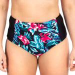 Trofe Tropical High Waist Bikini Brief Svart blomstre 48 Dame