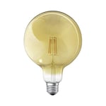 LEDVANCE Lampe LED intelligente Gold 6 W, 2400 K, E27, 125 mm x 178 mm, technologie Wi-Fi, ampoule à intensité variable dans le monde entier contrôlable via une application et un assistant vocal