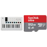 Arturia - MiniLab 3 - Universal MIDI Controller for Music Production & SanDisk 512GB Ultra microSDXC card + SD adapter up to 150 MB/s with A1 App Performance UHS-I Class 10 U1