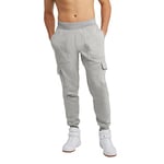 Champion Men's Joggers, Reverse Weave Fleece Cargo Pants, Heavyweight, 30.5", Oxford Gray C Logo, Medium