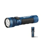 OLIGHT Seeker 4 Pro LED Rechargeable Lampe de Poche 4600 Lumens Portée 260 Mètres Ultra Puissante Militaire Lampe Torche 5 Modes d'éclairage IPX8 Étanche Flashlight pour Camping etc (Bleu Nuit Foncé)