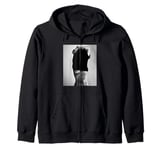 Sexy Black White T-Shirt Motif, Hot Woman Portrait Hoodie Zip Hoodie