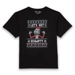 Rick and Morty Lets Get Schwifty Men's Christmas T-Shirt - Black - 3XL