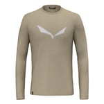 Salewa Men's Solidlogo Dry M L/S Tee. T-Shirt, Quicksand, M