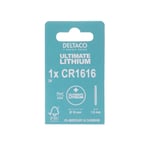 Deltaco Ultimate Lithium  3V  CR1616 button cell  1-pk