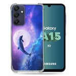 Cokitec Coque Renforcée pour Samsung Galaxy A15 4G / 5G Animal Dauphin Vague