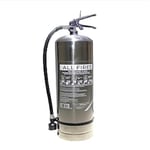 Firexo All in One Stainless Steel Fire Extinguisher (9 Litre / 9 kg) - Multipurpose Extinguisher for ALL FIRES inc. Li-ion Battery Fires! - Emergency Safety Equipment for Home, Kitchen & Fireplace