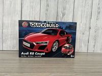 Airfix Quickbuild Audi R8 Coupe Model Car Kit New No Glue Paint Build Red Hornby