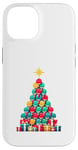 Coque pour iPhone 14 Christmas Tree Joueur de Tennis de Table Ping Pong Raquette