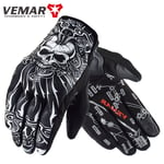 (S)Vemar Summer Mesh Moottoripyöräkäsineet Miehet Naiset Motocross Off-Road Käsineet Moottoripyörä Pyöräily Urheilu Ratsastushanskat Skull S-XXL Moottoripyörähanskat