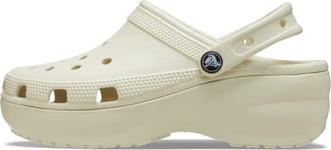 Crocs Women's Classic Platform Clog W Clogs, Bone, 6 UK