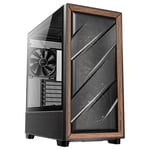 Antec FLUX Mid Tower PC Case - Tempered Glass, Front mesh Black/Wood, 4x 120mm / 1x 140mm fans, E-ATX 0-761345-10133-2