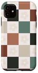 Coque pour iPhone 11 Neutre, brun clair, beige, marron, carreaux, ton de terre chaud