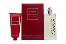 CARTIER DECLARATION GIFT SET 100ML EDT + 100ML SHOWER GEL - MEN'S FOR HIM. NEW