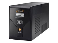 INFOSEC X3 EX LCD USB 2000 - Onduleur - CA 220/230/240 V - 2000 VA 18 Ah - USB - connecteurs de sortie : 4 - France