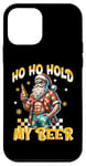 Coque pour iPhone 12 mini Ho Ho Hold My Beer Noël en juillet Le Père Noël boit de la bière