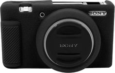 ZV1F Étui de protection en silicone pour appareil photo Sony ZV1F/ZV-1 II/ZV-1M2/ZV-1 Mark II Vlog-Étui de protection souple pour appareil photo-Résistant aux rayures (noir)