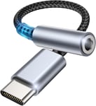 Adaptateur De Prise De Casque Usb C À 3,5Mm, Adaptateur Jack Usb Type C Audio Avec Dac, Écouteurs Audio Numérique Type C Vers Audio Compatible Avec Galaxy S21 S20, Macbook Pro, Huawei