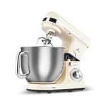 Karaca Blendburst Stand Mixer - 1400W Electric Stand Mixers for Baking, Dough Mixer with Non-Stick 5,7L Bowl, Dough Hook, Whisk, 6- Speed Cake Mixer with Bowl and Stand, Iconic Beige