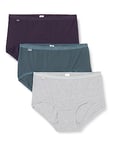 Sloggi Women's Basic+ Midi C3P Slip, Multiple Colours 14, 38 (Pack of 3)