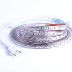 DUVERT Ruban à LED, Bande LED, Lumineux Bandeau Led 220v, 5050 IP65 Etanche Bande Strip Led, Blanc Froid (8m)