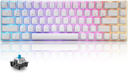 T8 Rgb 60% Clavier Mécanique, Clavier De Jeu Filaire Layout Compacte 65%, 18 Led Rvb Chroma Rétroéclairées, Qwerty Mini 68 Touches Full Key Anti-Ghosting Pour Ps4, Xbox, Pc, Mac - [Cla170886]