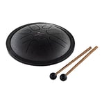 Meinl Sonic Energy Small Steel Tongue Drum, Black, F Minor, 8 Notes, 7