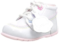 Kickers Baby Unisex Kick Hi Fleur Ankle Boot, White, 2 UK Child