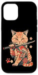 Coque pour iPhone 13 Chat Samouraï Japonais Ninja Yakuza Tatouage