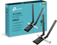 Tp-Link AX1800 Wi-Fi 6 Dual Antennas High Gain Bluetooth 5.2 Pcie Adapter, Dual-