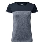 Berghaus Women's Voyager Short Sleeve Tech Tee Base Layer, Carbon Marl/Jet Black, 16