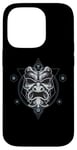 iPhone 14 Pro Oni Mask Japanese Devil Yokai Demon Sacred Geometry Graphic Case