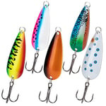 THKFISH Leurres de Pêche Cuillères de Pêche Leurres de Basse Leurre Truite Leurre Peche Mer 5PCS 7g