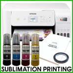Sublimation Bundle: Epson Tank ET-2876 Printer + non-oem Sublimation Ink & Paper