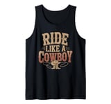 Old Western Film Fan Classic Cowboy Culture and Wild West Tank Top