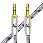 Câble Jack Audio 3.5Mm 1/8"" Mâle Vers Mâle[0.5M] Cable Aux Hifi Stéréo Nylon Tressé Câble Auxiliaire Voiture Pour Ipod, Iphone, Tv, Mp3, Ordinateur Portable, Écouteurs-0.5 Mètre[YIN142822]